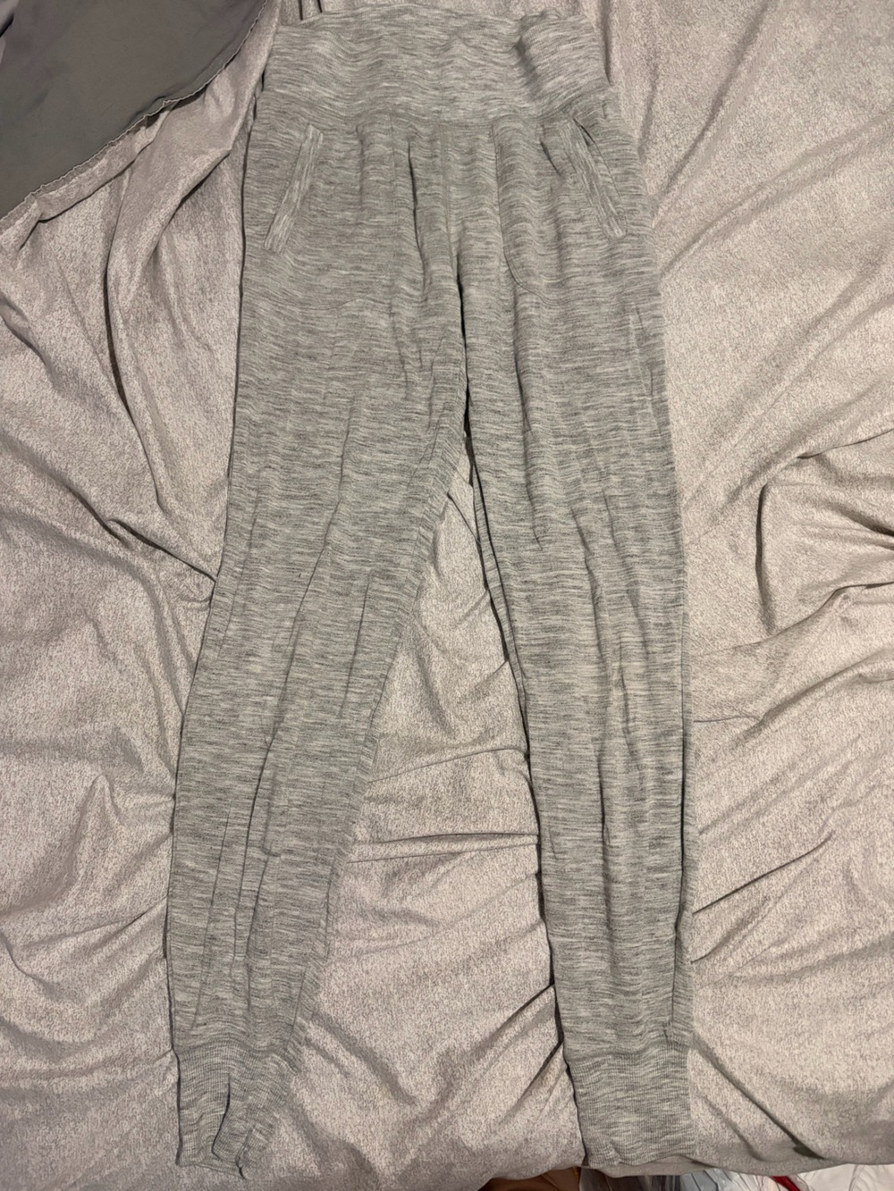 Athleta Heather Gray Ribbed XS jogger Leggings